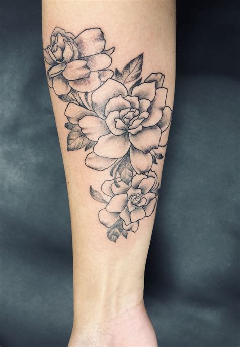 Image Result For Black And White Gardenia Tattoos Gardenia Tattoo