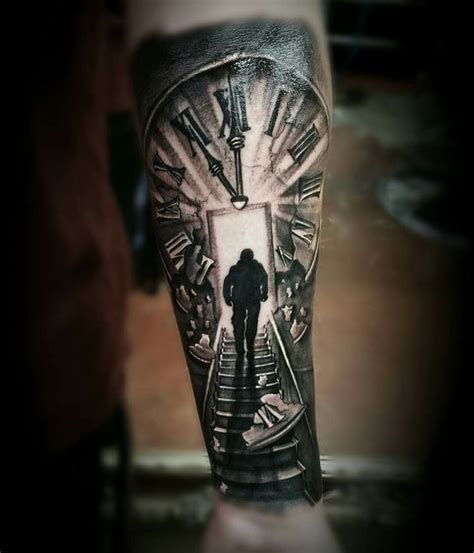 Image Result For Stairs To Clock Tattoo Tattoo Pinterest Tattoo And Tatting