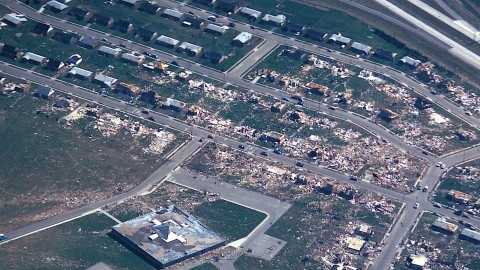 Images Aerial View Of 1974 Xenia Tornado Damage