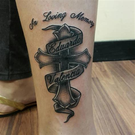 In Loving Memory Cross Tattoos Designs