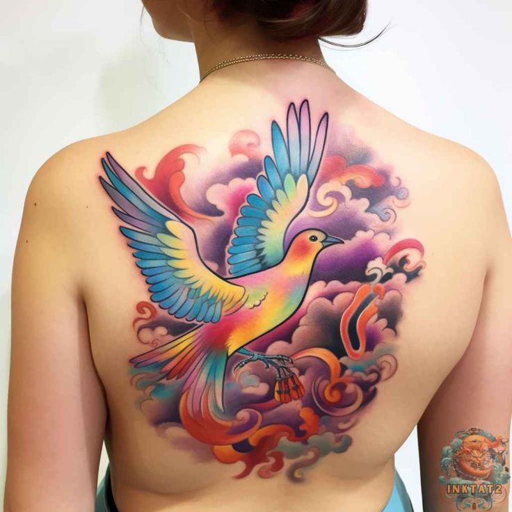 Incredible Dove Tattoo Designs With Clouds 37 Designs Inktat2 Com