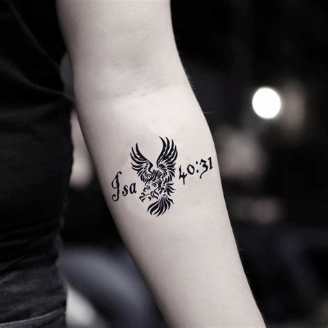 Isaiah 40 31 Temporary Tattoo Sticker Ohmytat