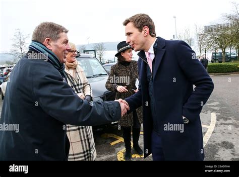 Itv S Ollie Jackson During Meets The Owner Of The Branded Cheltenham