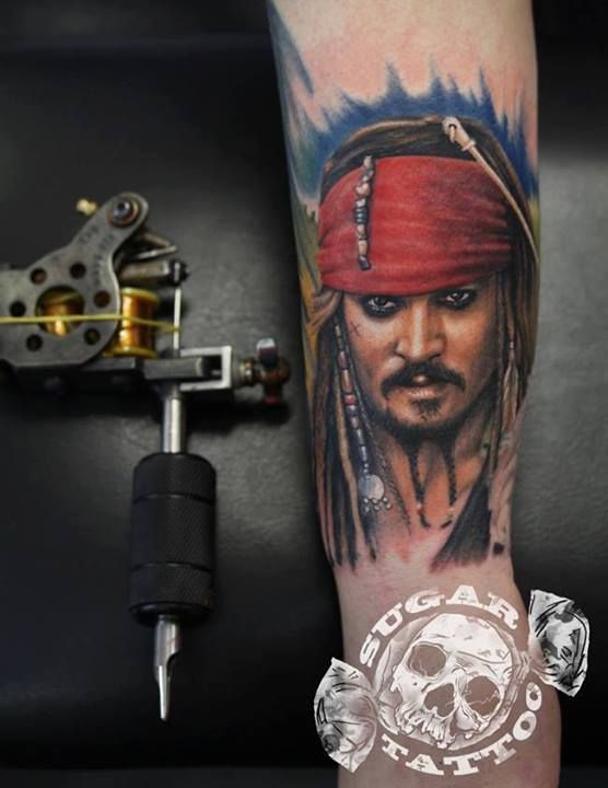 Jack Sparrow Tattoo By Tom Sugar Tomasz Cukrowski Jack Sparrow