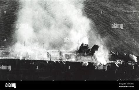 Japanese Aircraft Carrier Hiryu Photographed From A Yokosuka B4y