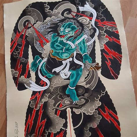 Japanese Japanese God Japanese Tattoo Fujin Tattoo Yakuza Tattoo