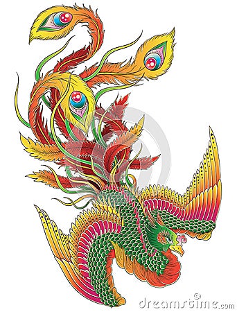 Japanese Phoenix Stock Vector Illustration Of Asian 33177187