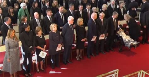 Jimmy Carter In Front Row At Memorial Service Alongside The Bidens