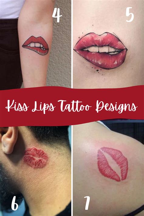 Kiss Tattoo Design Ideas Images Kiss Tattoos Lip Print Tattoos Lip