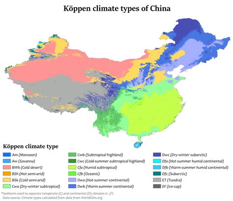 Koppen Climate Types Of China Vivid Maps