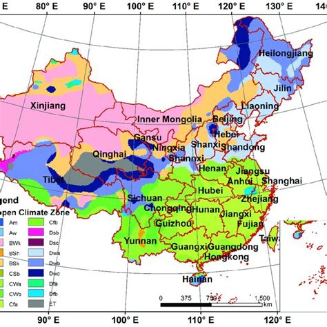 Koppen Geiger Climate Classification Over China Download Scientific