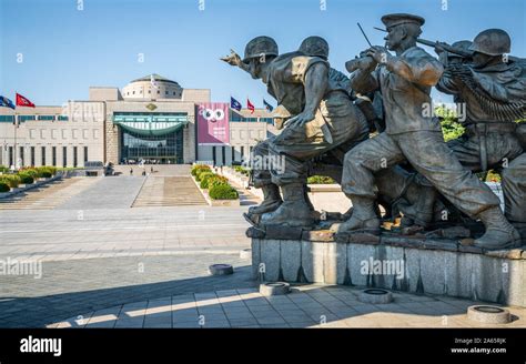 Korean War Monument And War Memorial Of Korea In Background In Yongsan