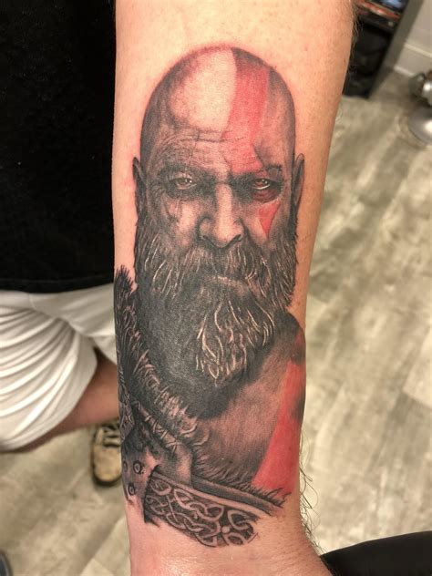 Kratos Tattoo I Just Did As A Start To A Full God Of War Sleeve Freya