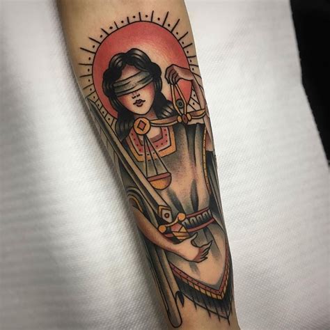 Lady Justice Tattoo By Sinalma Tattooer At Sacrifice Bcn In Barcelona