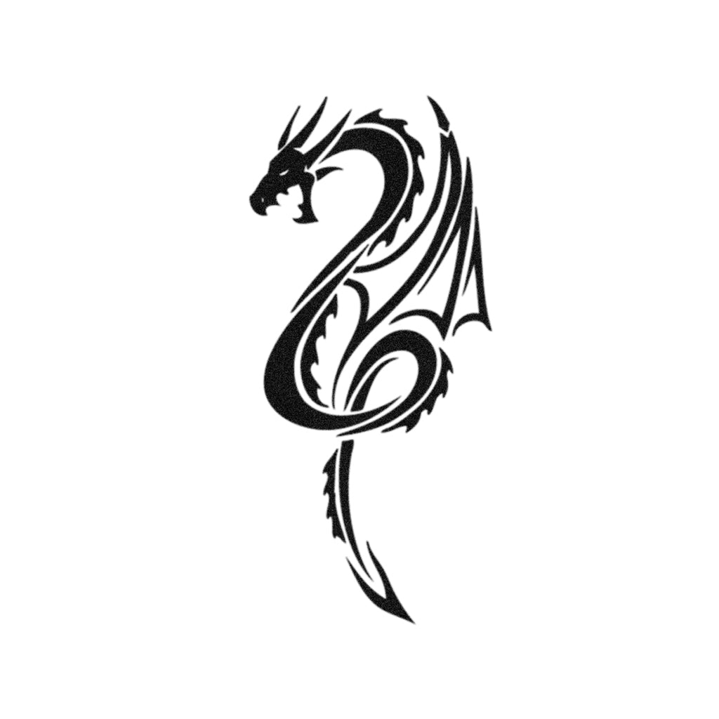 Large Tribal Dragon Temporary Tattoo Tattoo Icon Tattooicon