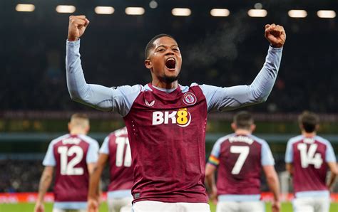 Leon Bailey Of Aston Villa Runs With The Ball During The Uefa Champions