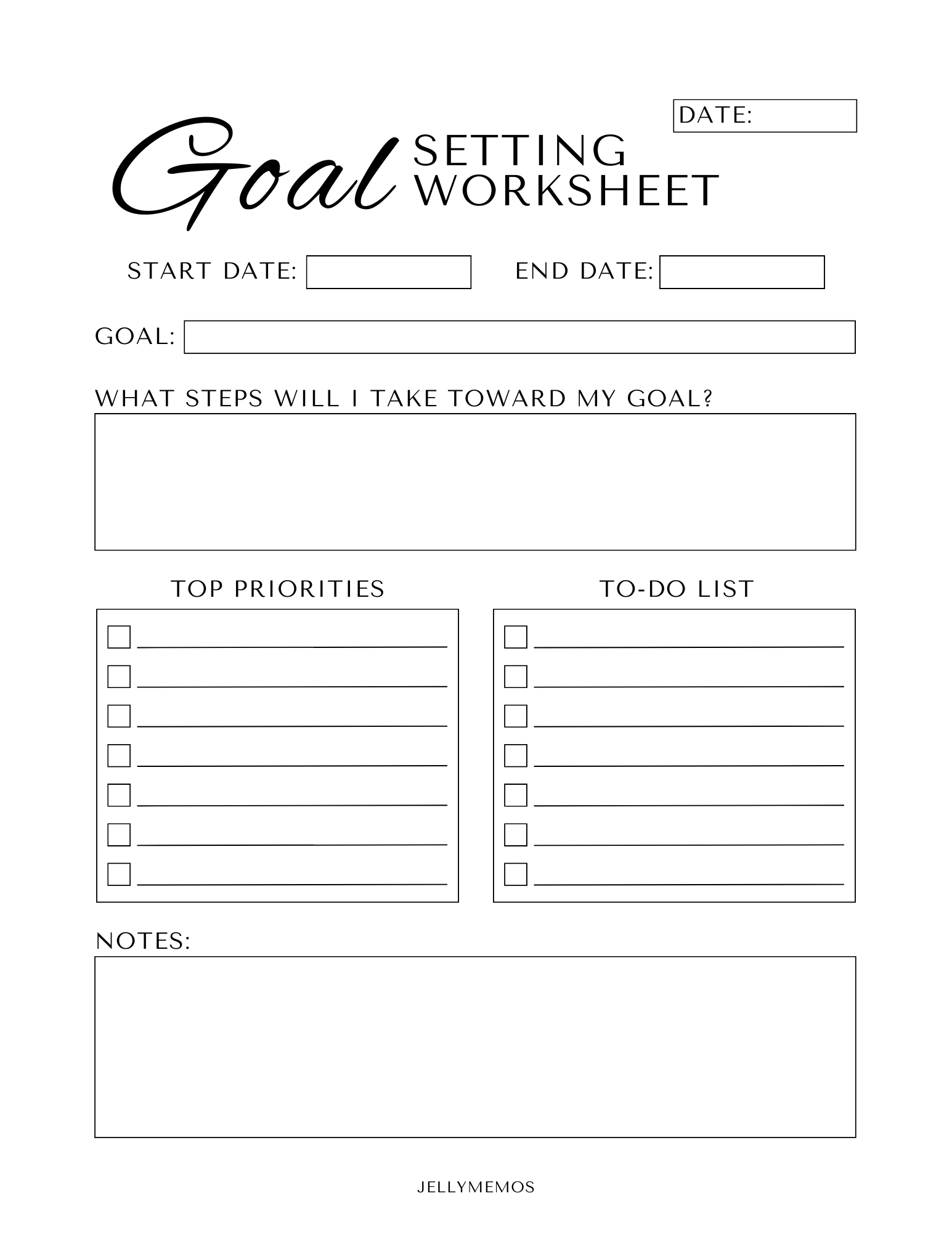 Life Management Worksheets Life Goals Amp Weekly Goal Setting Planners