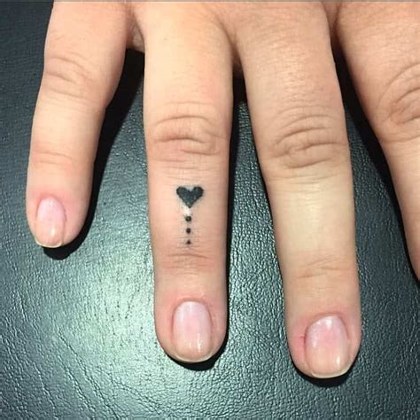 Little Heart Finger Tattoo