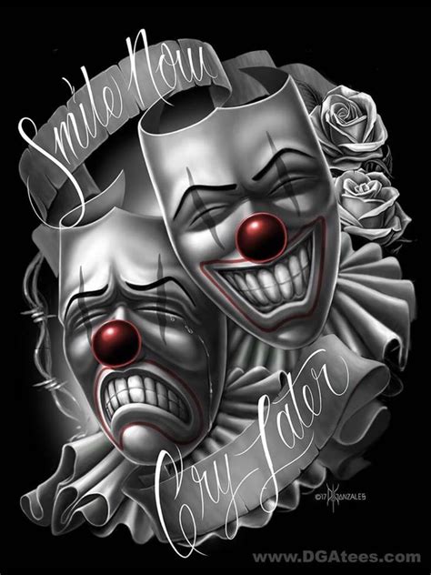 Lowrider Arte Chicano Art Clowns Jokers Devils Cool Tattoo Designs