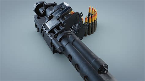 M242 Bushmaster Chain Gun 3D Model Cgtrader