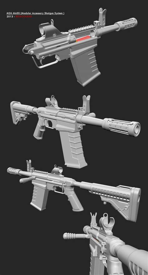 M26 Mass Modular Accessory Shotgun System By Redroguexiii On Deviantart