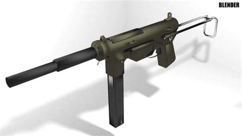 M3a1 Submachine Gun Grease Gun 3D Model By Faizal3dx