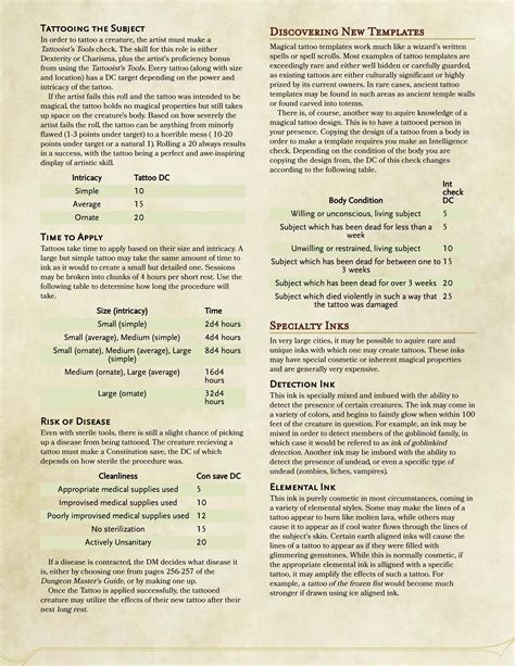 Magic Tattoos 5E V 1 0 Imgur Magic Tattoo Dungeons And Dragons