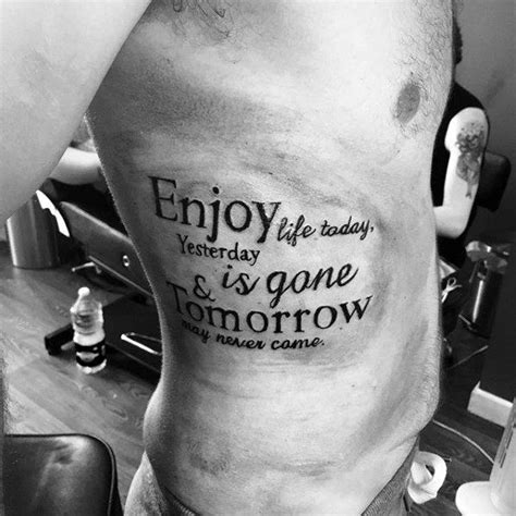 Man Tattoo On The Rib Quote Rib Tattoos For Guys Small Rib Tattoos