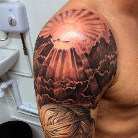 Masculine Mens Sun Tattoos Sleeve Sun Rays Tattoo Sunrise Tattoo