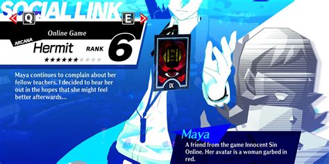 Maya Hermit Social Link Guide P3r Persona 3 Reload Game8