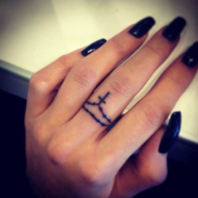 Med Tech Finger Tattoo For Women Simple Hand Tattoos