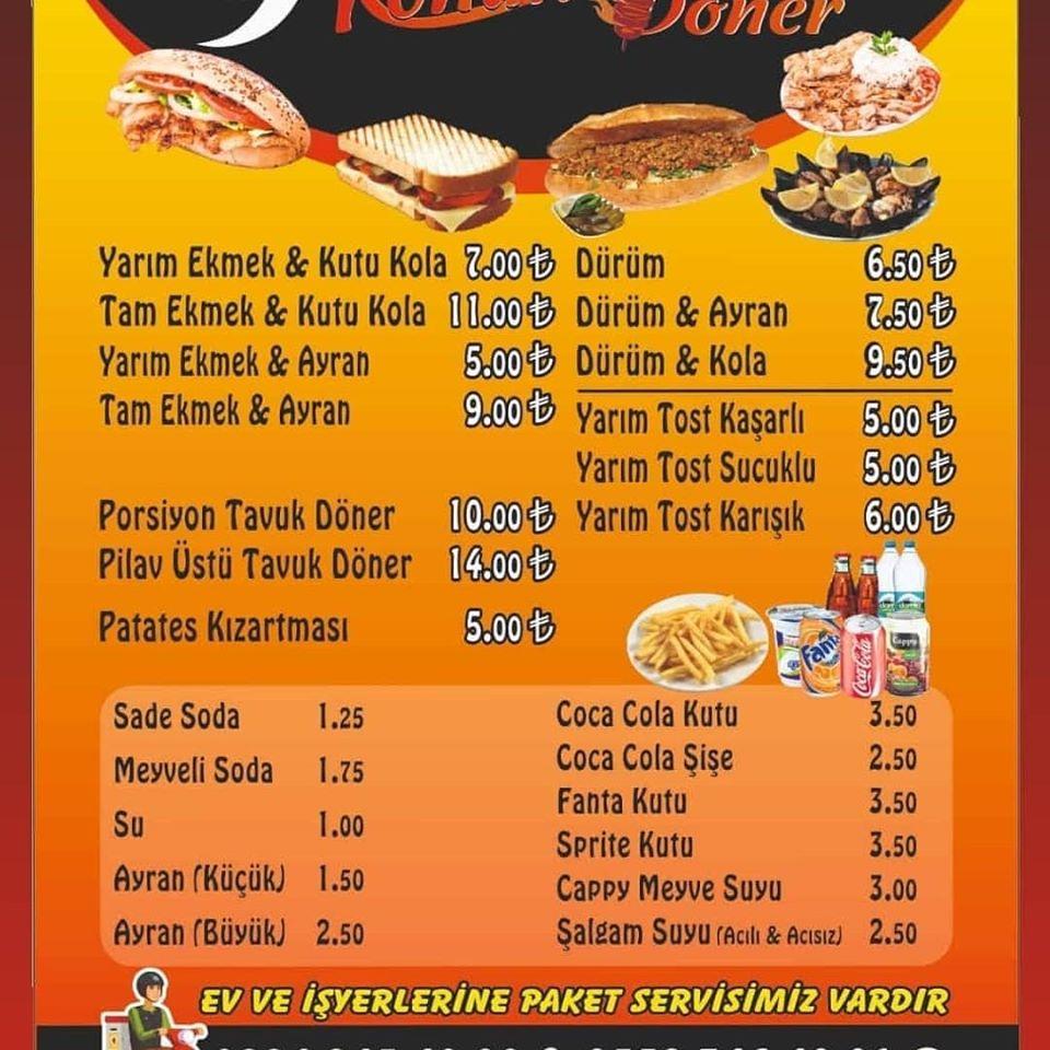 Menu At 9 Konak Doner Bursa