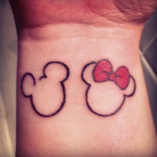 Mickey And Minnie Mouse Easy Disney Tattoos Easy Disney Tattoos