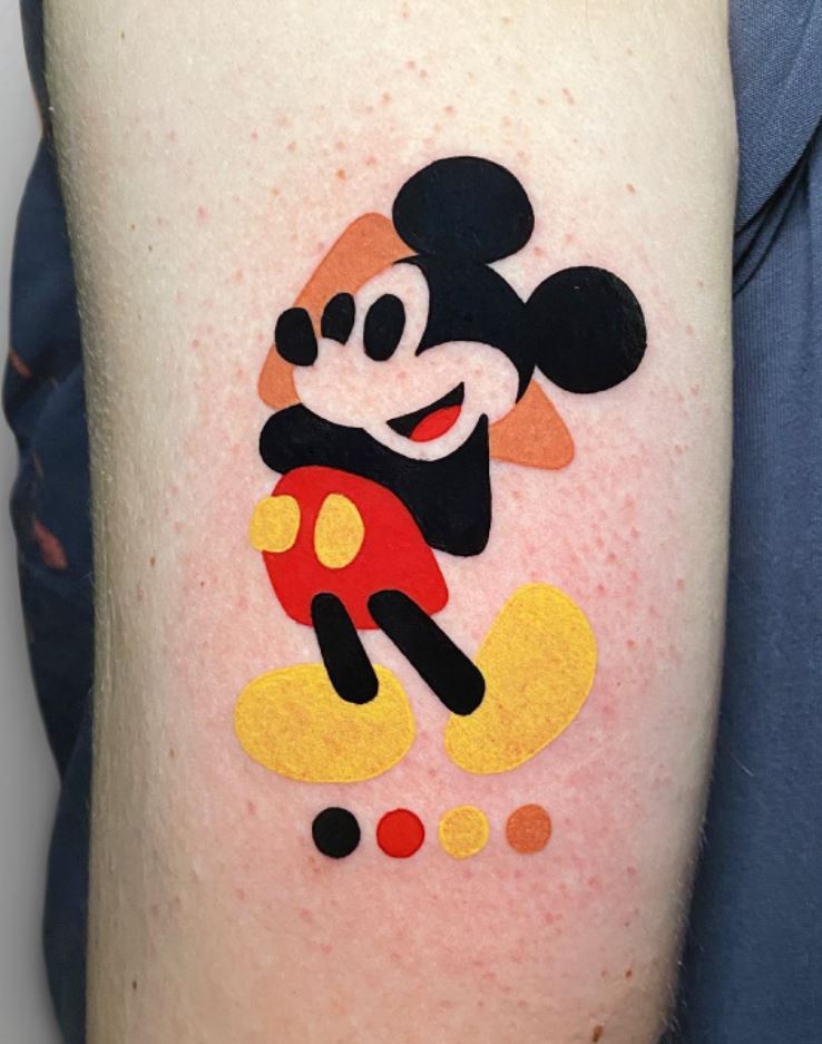 Mickey Mouse Tattoo Located On The Wrist