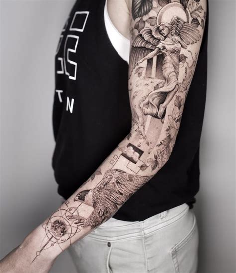 Micro Realism Tattoo Sleeve Tattoo Ideas