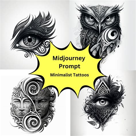 Midjourney Prompt Ai Art Tattoo Designs Minimal Tattoos Midjourney Ai Customizable Prompt