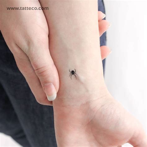 Minimalistic Spider Tattoo Located On The Wrist