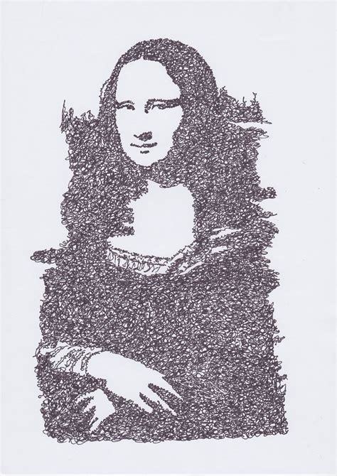 Mona Lisa Leonardo Da Vinci Made By Scribbles For A Project At