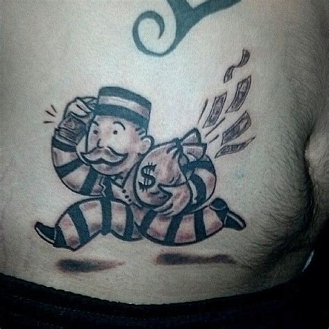 Monopoly Man With Money Bag Tattoo Bearartillustrationdrawing