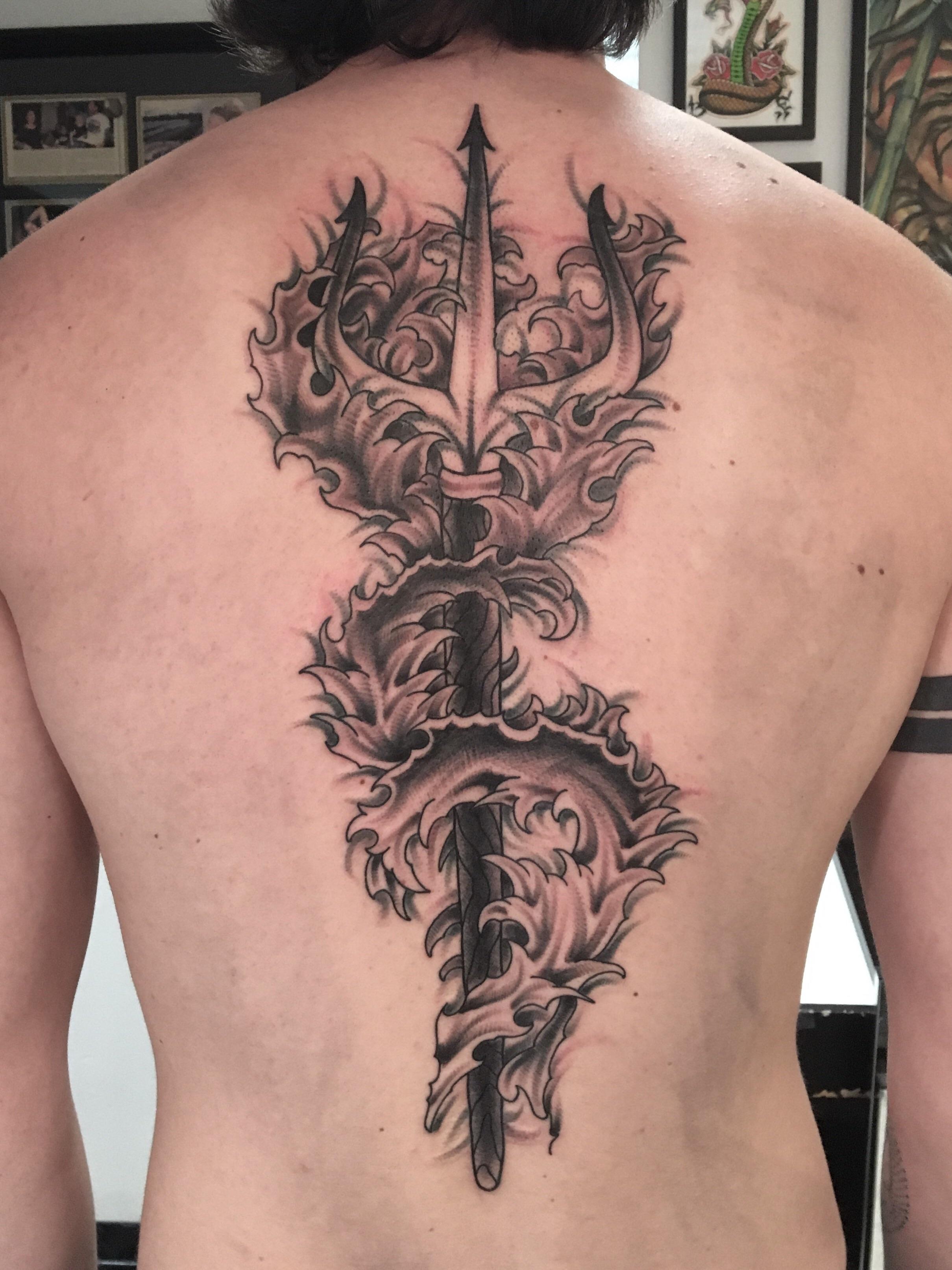 My Trident Back Piece Done By Evan Void At Body Graphics On South