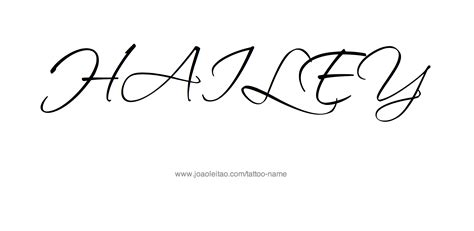 Name Haley In Cursive Tattoo