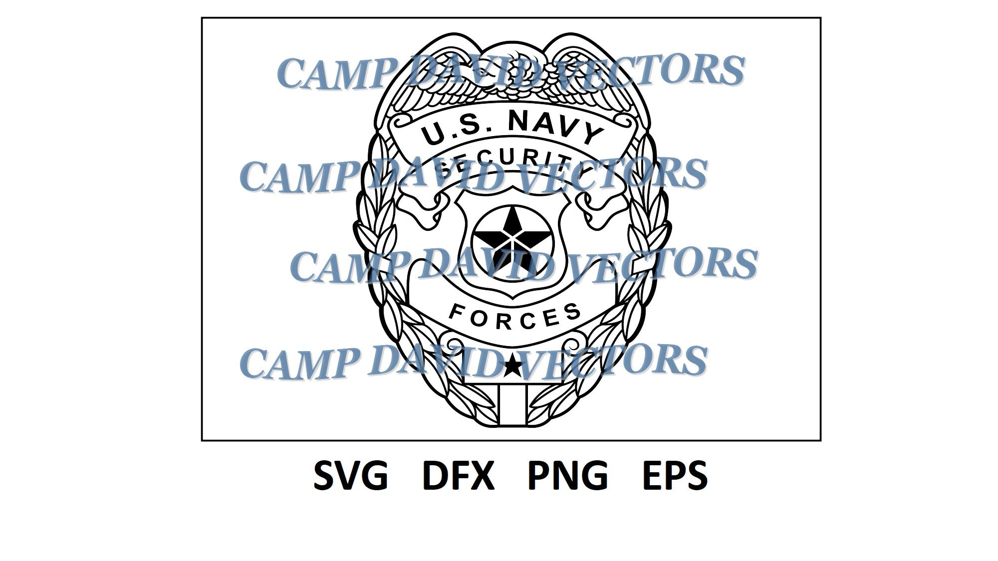 Naval Security Forces Badge Logo Seal Custom Vector Law