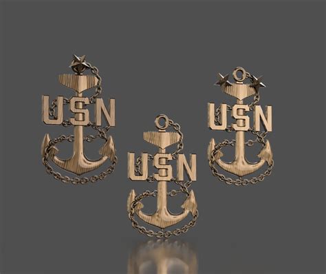 Navy Chief Petty Officer Insignia Collection 3D Stl File For Etsy