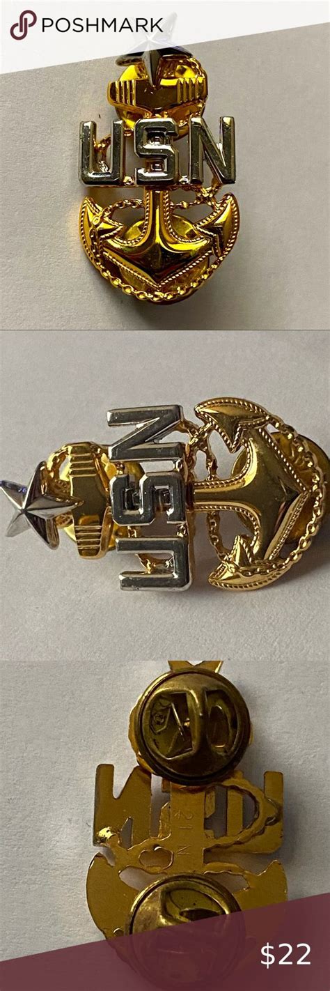 Navy Senior Petty Chief Officer Pin Usn United States Navy Anchor