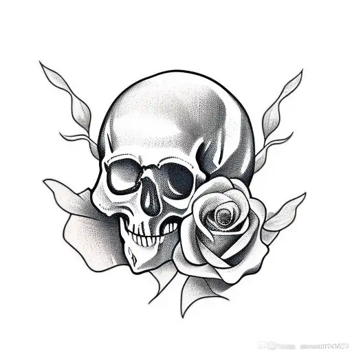 New School Skull Tattoo Blackink Ai