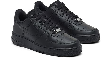 Nike Leather Air Force 1 07 Sneakers Men In Black For Men Lyst