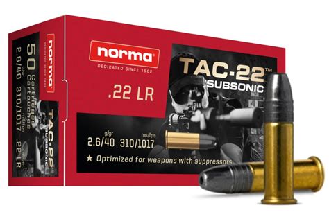 Norma Introduces New Tac 22 Subsonic 40 Grain Rimfire Ammo