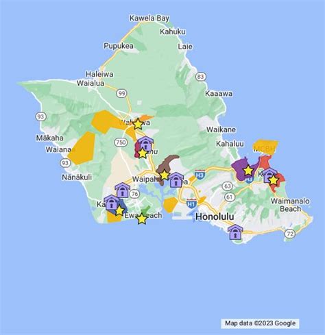 Oahu Military Base Locations Google My Maps