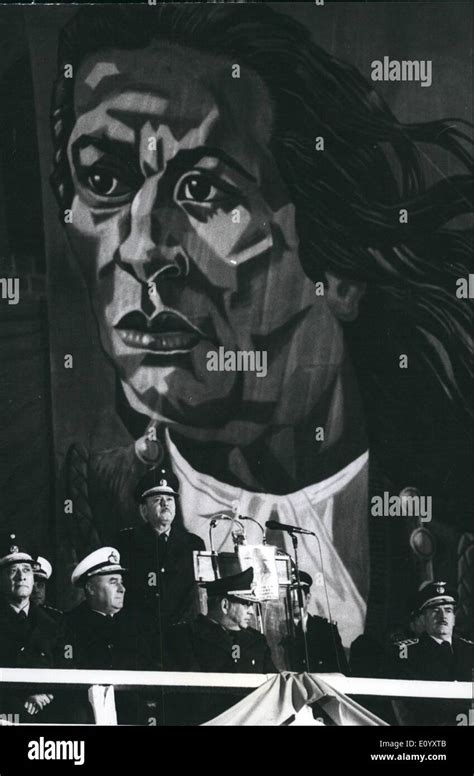 Oct 10 1971 Three Years Of Velasco Government In Peru A Meeting In Cuzco With A Mural Of Tupac Amaru Forerunner In The Liberation Of The Peruvian People President Velasco Alvardo