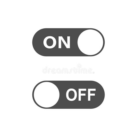 On Off Enable Disable Toggle Switch Icons Stock Vector Illustration